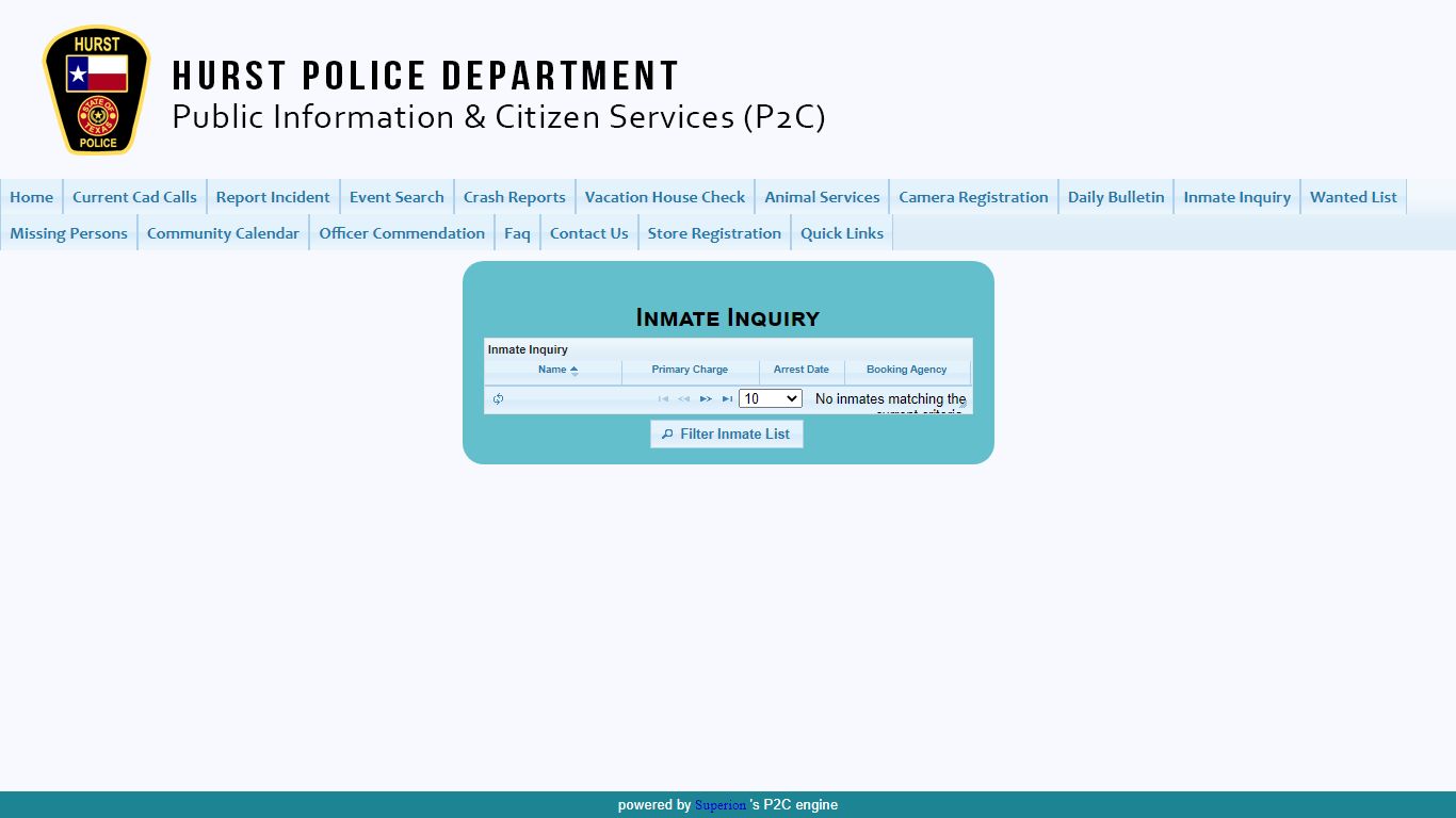 Hurst Police Department P2C